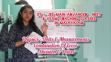 Physics - Units & Measurements -COMBINATION OF ERRORS - DIVISION & POWERS ...