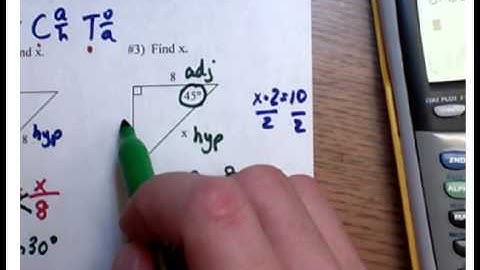 Geometry Notes 8-4 Trigonometry Ratios Part 2