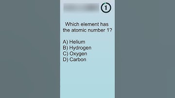 Which element has the atomic number 1? #shorts #quiz #science