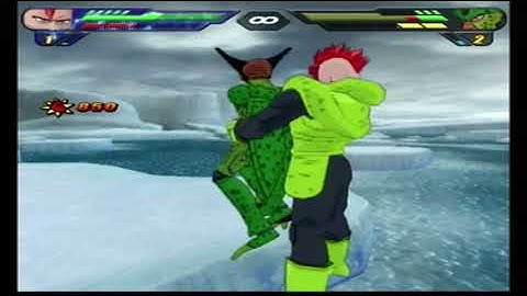 Android 16 vs Cell (First Form) - DBZ Budokai Tenkaichi 2 gameplay