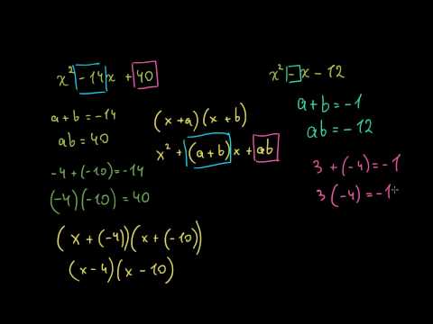 (x+a)(x+b) ფორმის კვადრატული განტოლების მამრავლებად დაშლა (მაგალითი 2)