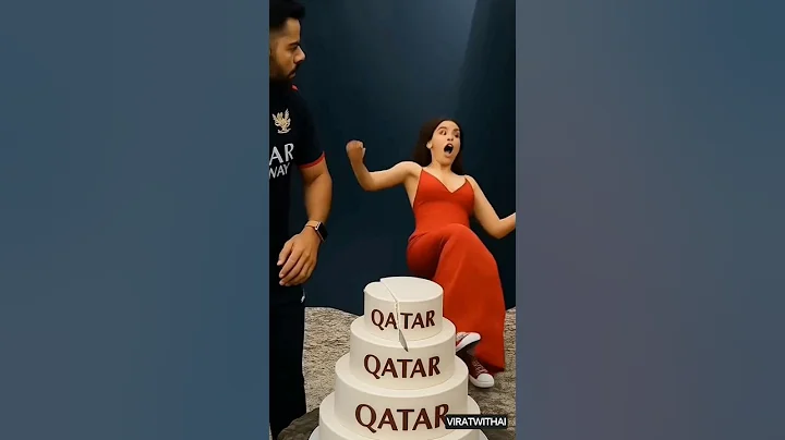Virat kholi And Anushka Sharma cake cutting on dangerous deadly place 😍 #shorts #viratkohli #ai
