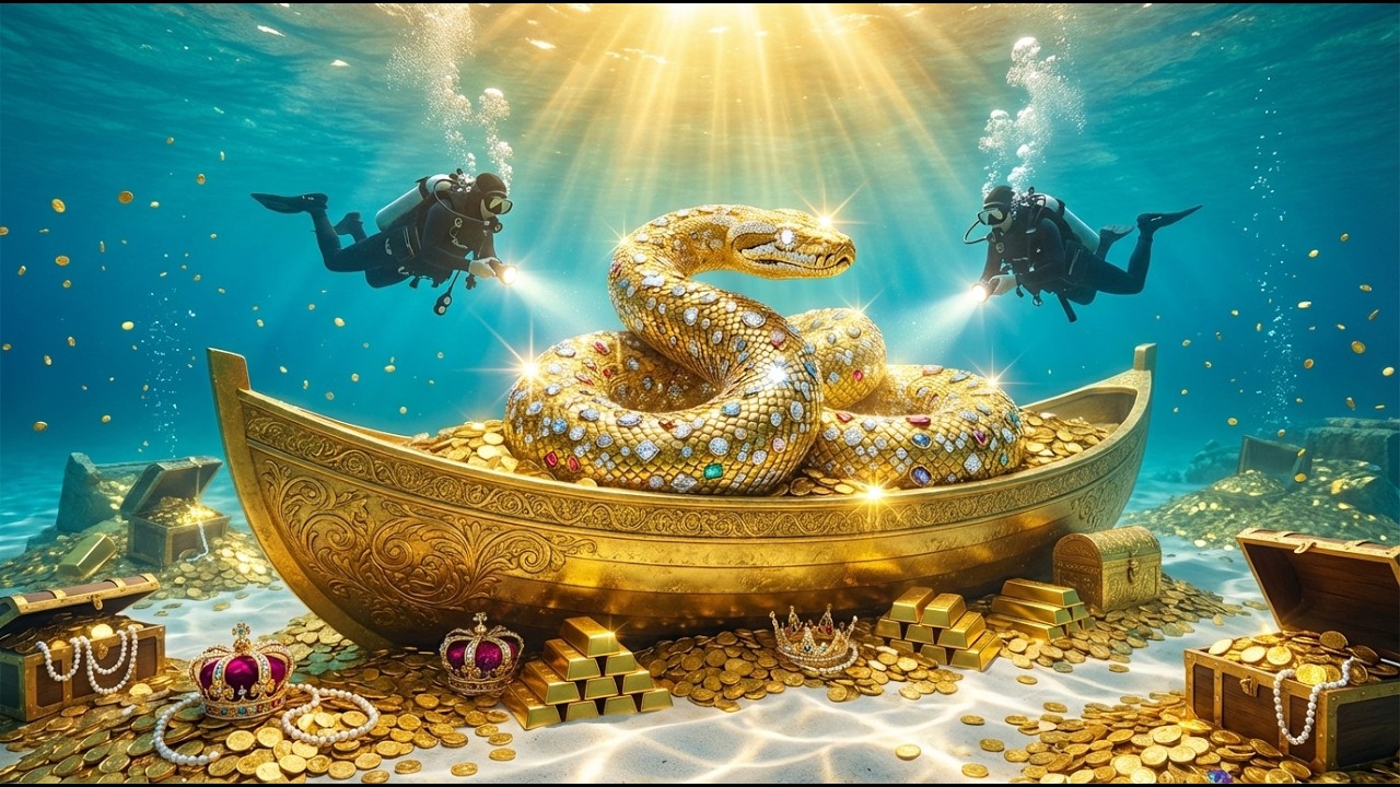 Frozen Ocean Mystery Golden Snake Discovered | #treasurehunt  #treasure
