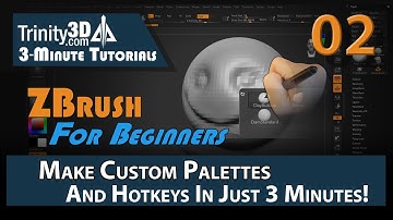 ZBrush for Beginners | Make Custom Palettes | Trinity3D 3 Minute Tutorials