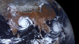 Three Cyclones As Seen From Space At The Same Time | 4K