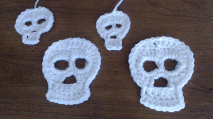 Easy Crochet Skull Applique: 2 Sizes