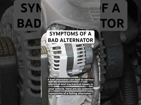 Symptoms of a bad alternator p1 #diy