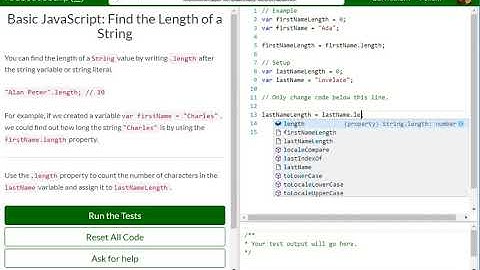 Basic JavaScript Find the Length of a String free code camp   Dani