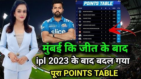 ipl 2023 today points table|| mi vs DC points after match points table fully charged #ipl2023