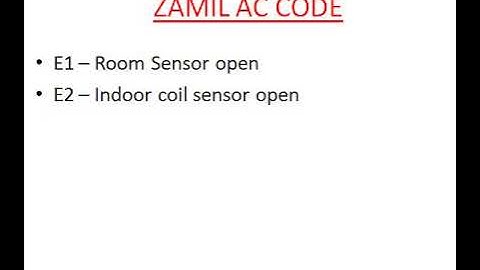 #zamil ac code list #Zamil ac error code#Zamil ac error codes ec# ac code list