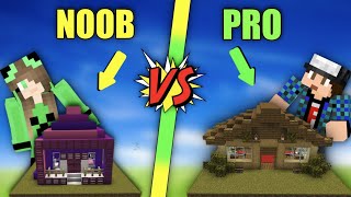NOOB VS PRO Minecraft Σπίτι σε μικρογραφία....