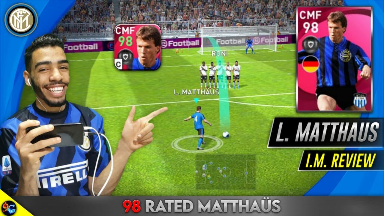 MATTHAUS 98 Rated iconic moment Review 🔥 insane long range shooter 😱 pes 2021 mobile