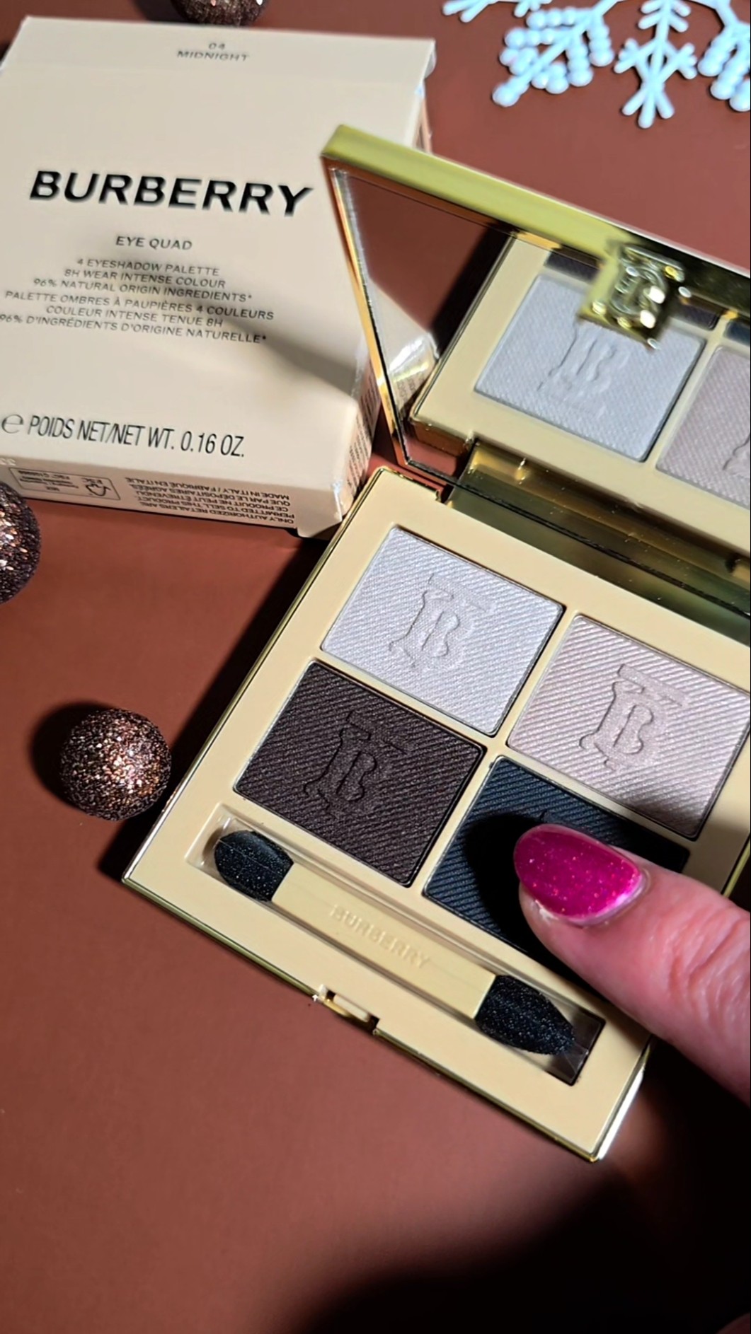 New Burberry Eye Quad in 04 Midnight!✨️#swatches