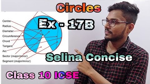 Circles | Class 10 ICSE | Selina Concise | Mathematics | Exercise - 17B | Full Solution
