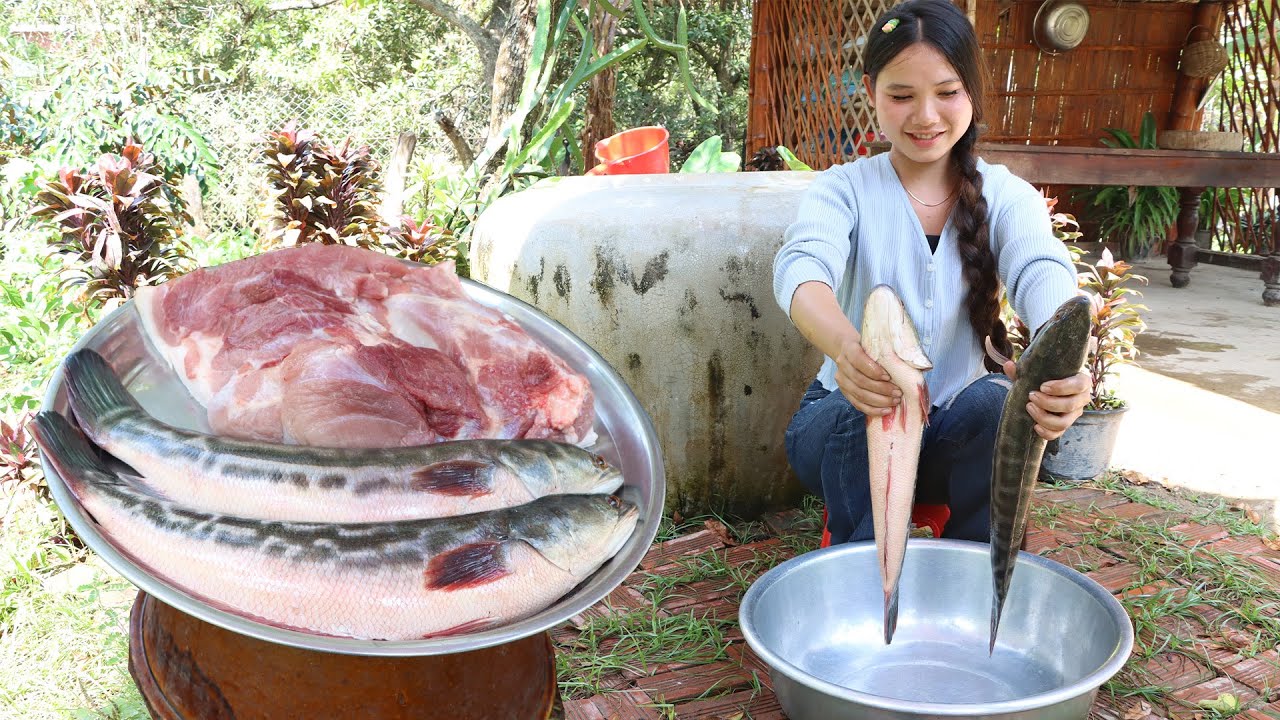 Country girl cooks fish and pork with country food recipes - Enjoy Country Life