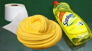 No Glue Paper Slime , Testing No Glue Paper Slime Recipe, Only 2 Ingredients Paper and Dishsoap