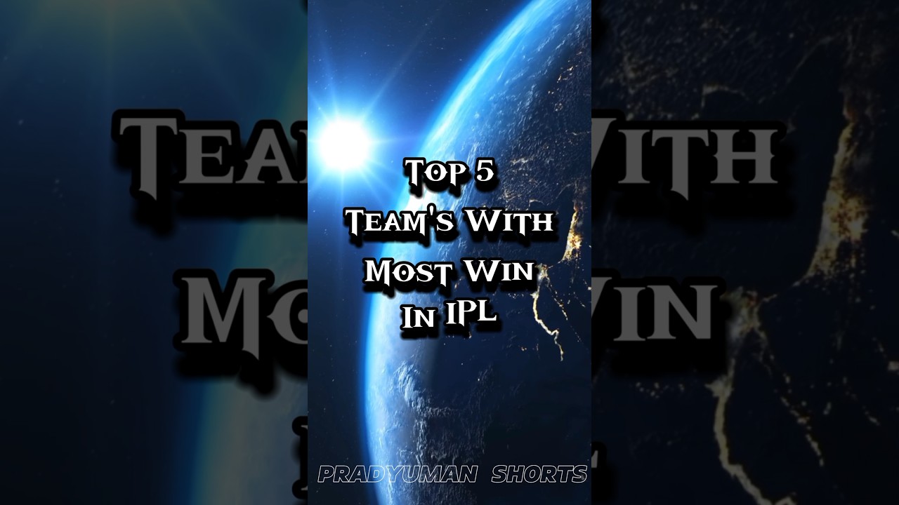 top 5 teams with most Win in IPL🌏😲
