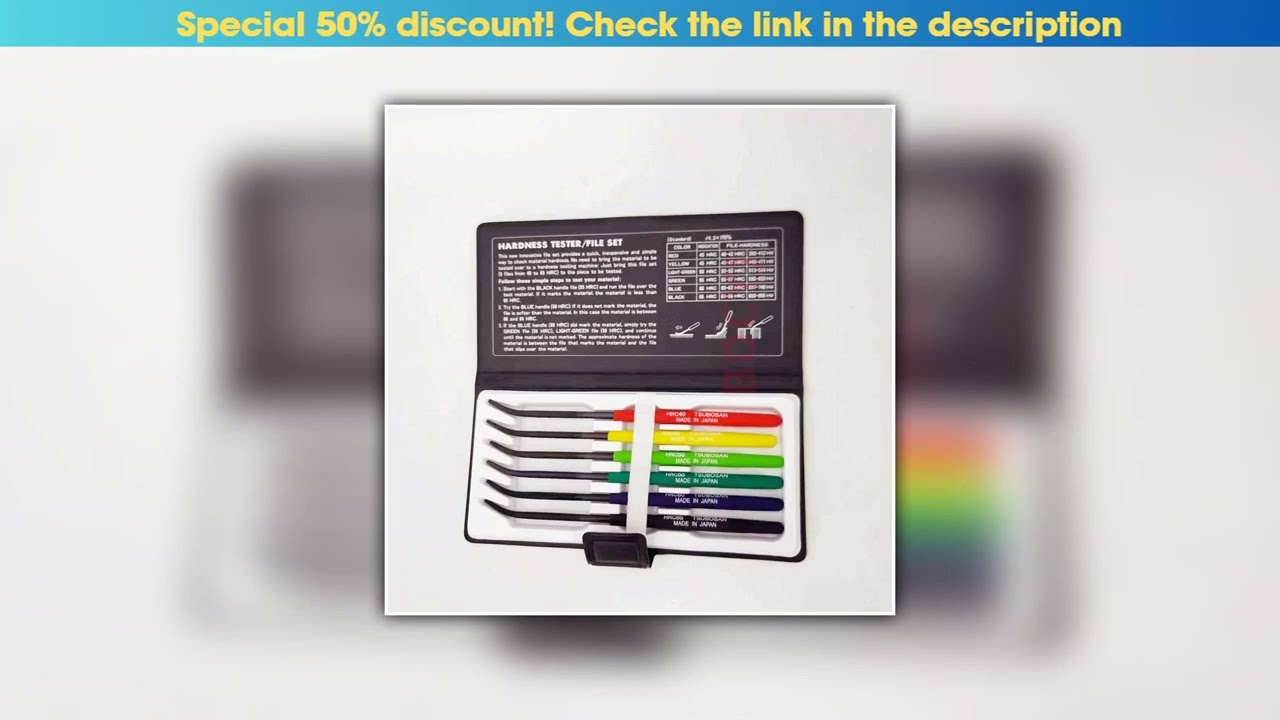 Best 6PCS Tools Hardness Tester Checker File HRC40-HRC65 Set tool black box /lot•••••••••••••••••••