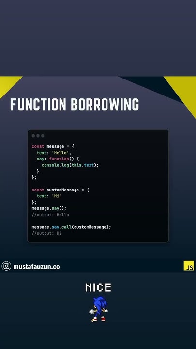 Javascript, Function Borrowing #javascript - YouTube