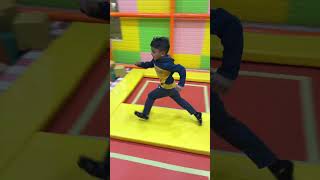 diving in trampoline