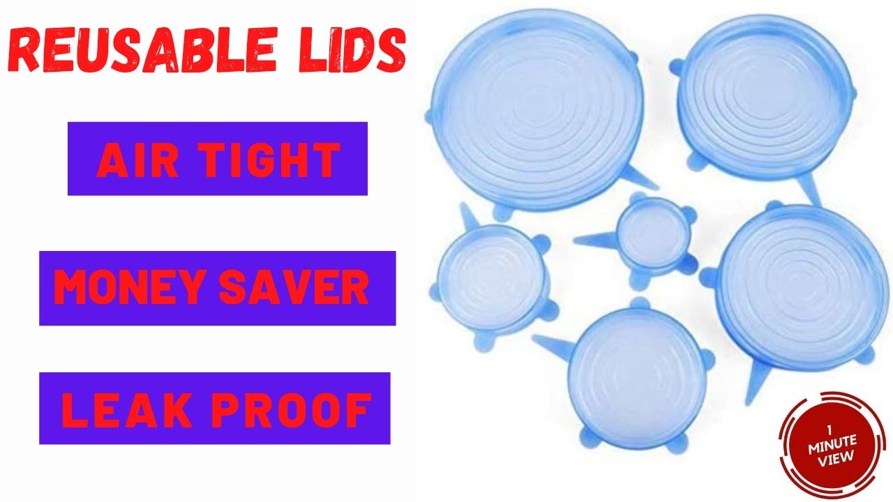Reusable Silicone Stretch Lids/ Food Storage Covers for Bowl YouTube
