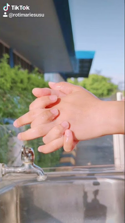 cuci tangan yang aesthetic