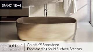 Celebrity Coletta™ Sandstone Freestanding Solid Surface Bathtub Infomercial 2017 Profile