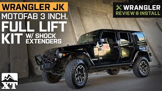 Jeep Wrangler JK MotoFab 3Inch Full Lift Kit with Shock Extenders Review & Install