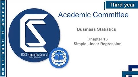 Third Year - Business Statistics - Ch 13 "Simple Linear Regression".
