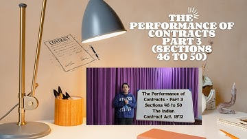 The Performance of Contracts Series - Part 3 | Sections 46 to 50 | The Indian Contract Act, 1872 📝⚖️