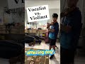 The ultimate sound test.#violinlife #newbow #dogsofinstagram #musicanddogs #violinistproblems #funn