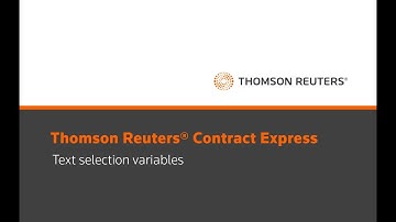Contract Express - Text selection variables