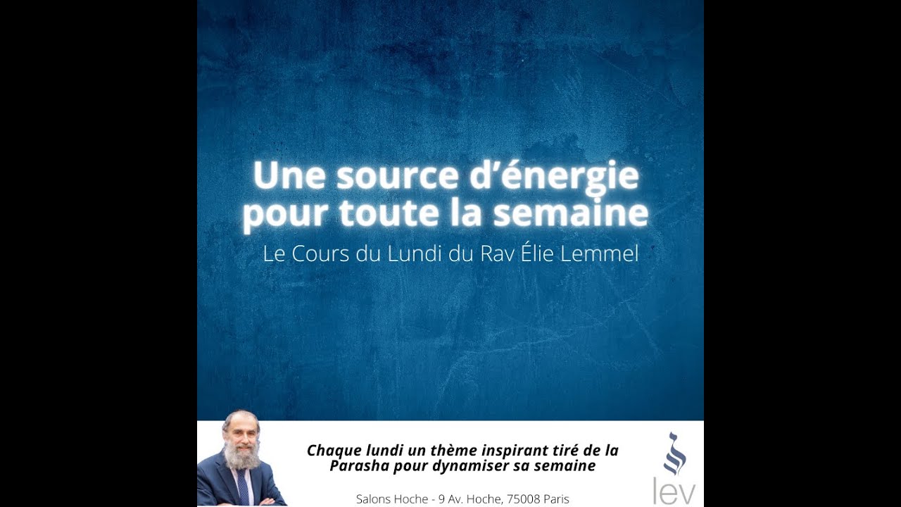 Se rencontrer, s'engager... Rav Elie Lemmel - Parasha Hayé Sara