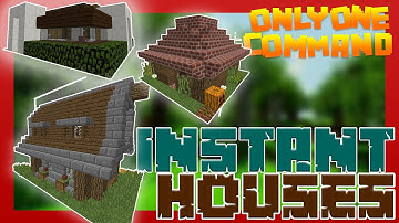 INSTANT HOUSES with only one command block | Minecraft [Survival Friendly]