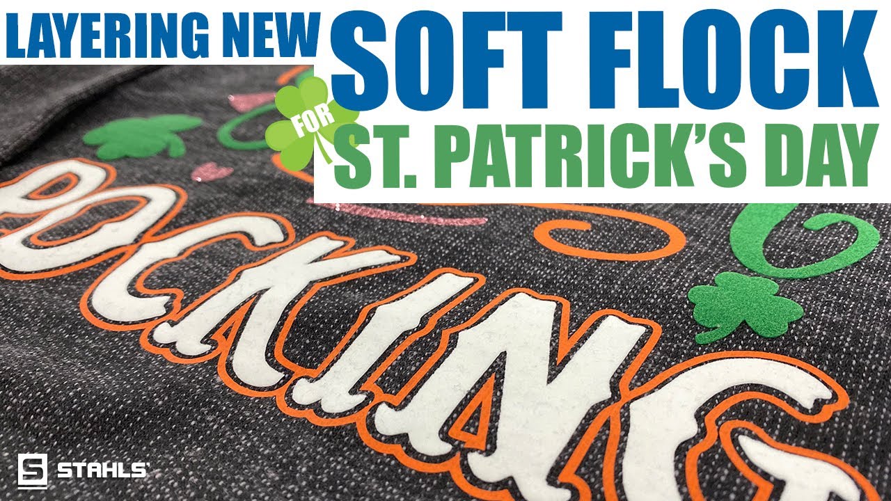 Layering New Soft Flock HTV on Saint Paddy's Day T-Shirt 