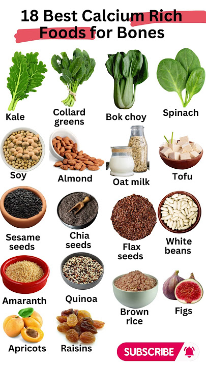 18 Best Calcium Rich Foods for Bones #shorts #viral #health #diet
