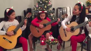 Carol of The Bells, Trio Guitar By Thu Le and Daughters