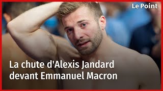 La chute du plongeur Alexis Jandard devant Emmanuel Macron