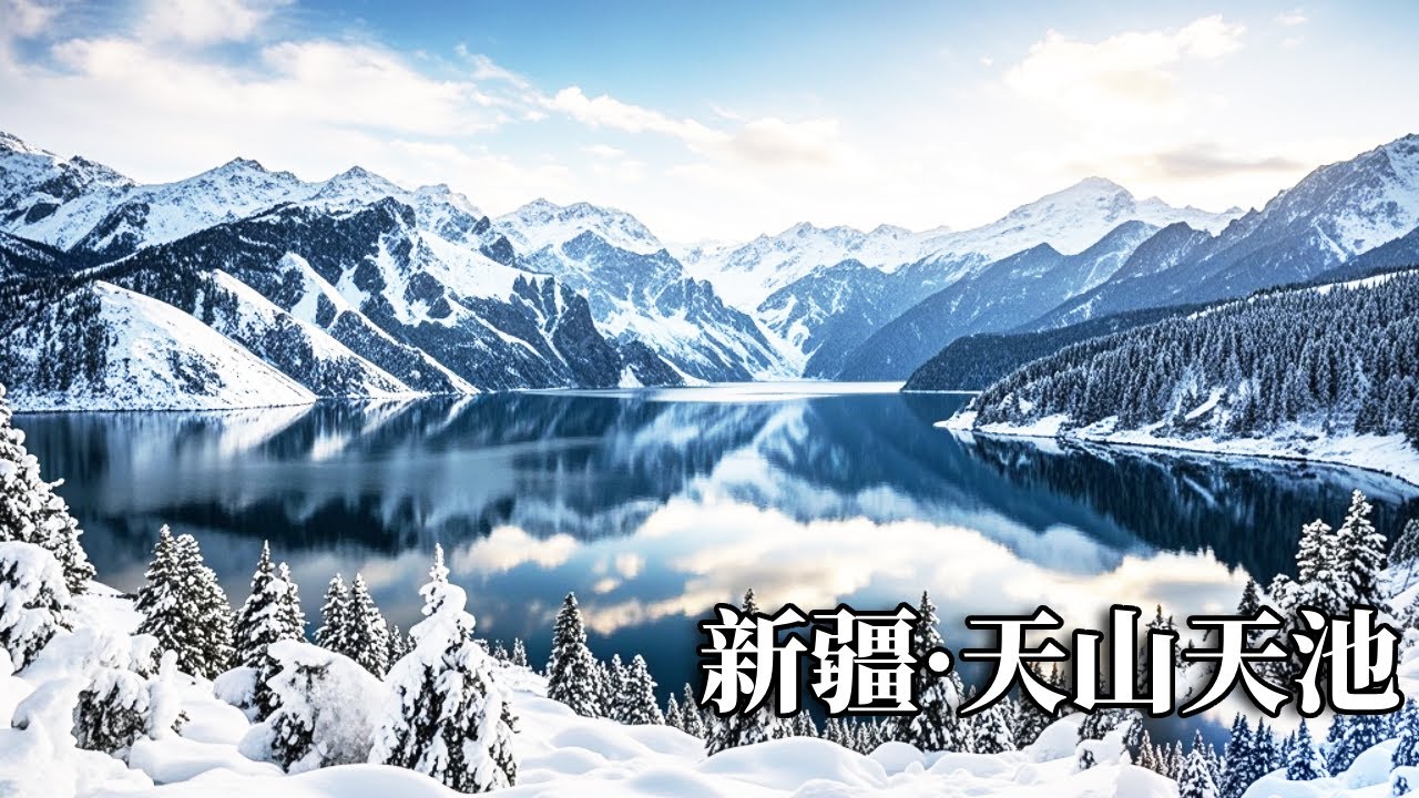 冬天的新疆天山天池就是冰雪世界，人间瑶池，美轮美奂妙不可言【行走世界的北京老刘】