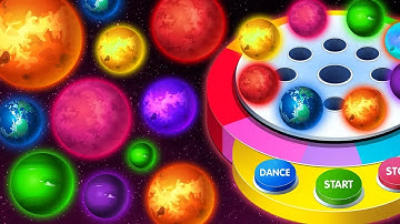 🌈 Learn Colors For Kids | Space Dancing Balls | Best Learning Videos for Toddlers