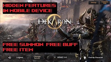 Dekaron G Free Summon, Item and Buff only on Mobile Device