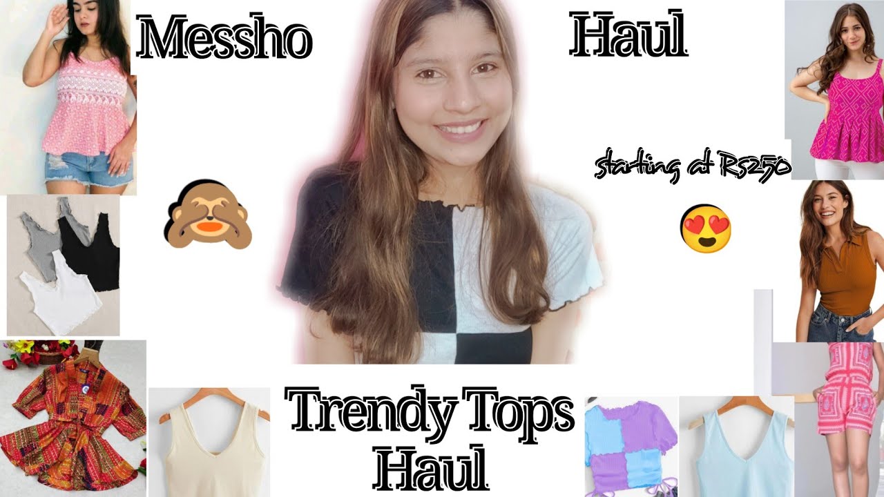 Top & Tank top haul Affordable tops from meesho Starting from 250 Meesho haul Shesthetic