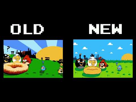 Angry Birds Famicom - Cutscene Comparison (Old Vs New)