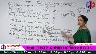 Parallelism in English Grammar in Hindi For SSC, CGL, BANK PO | Basic English Grammar By Rani Mam