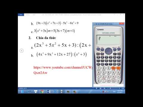 Thủ thuật giải toán bằng máy tính phần 1: Rút gọn đa thức, chia đa thức