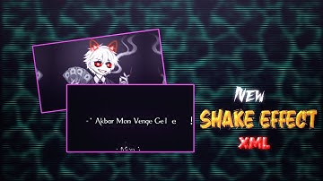 New Text And Shake Effect Xml || Tiktok Trending Attitude Lyrics Vedio Edit Alight Motion | Xml 
