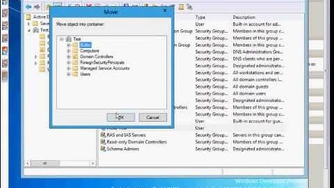 How to move a domain user to a new Organizational Until (OU) in Windows Server 2012