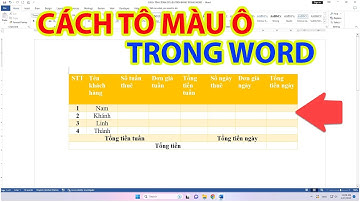 Cách Tô Màu Ô Trong Word