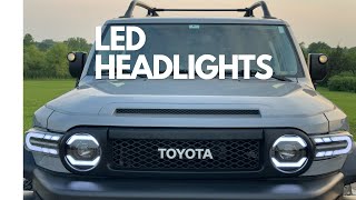 LED Headlight Conversion FJ Cruiser