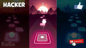 Noob vs Pro vs Hacker Tiles Hop: EDM Rush!